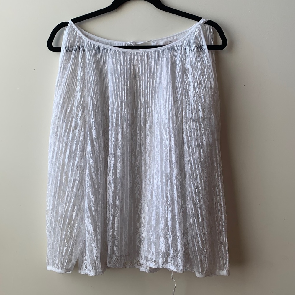 Lauren Conrad lace cold shoulder shirt L